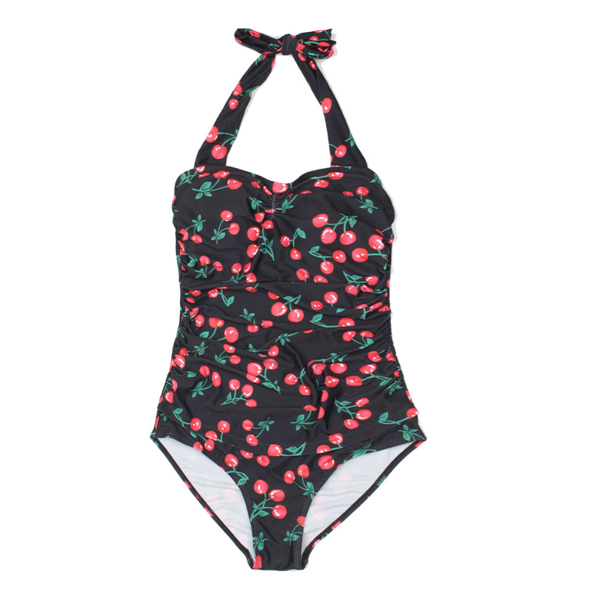 Sexy cherry printed hot sale women swimsuit one-piece swimwear