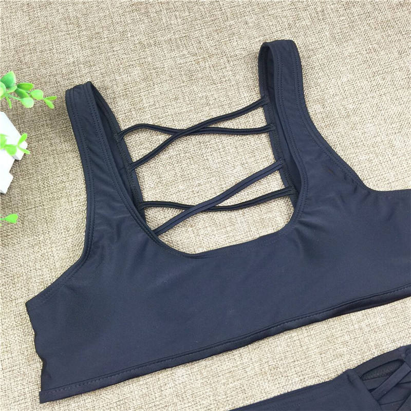 Hot sale hot sexy solid bikini swimsuit custom swimwear sexy bikini 2022